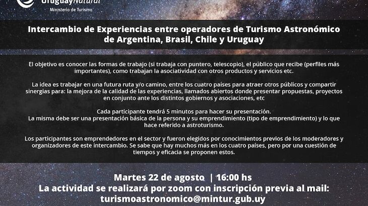 Intercambio de Experiencias de Astroturismo 