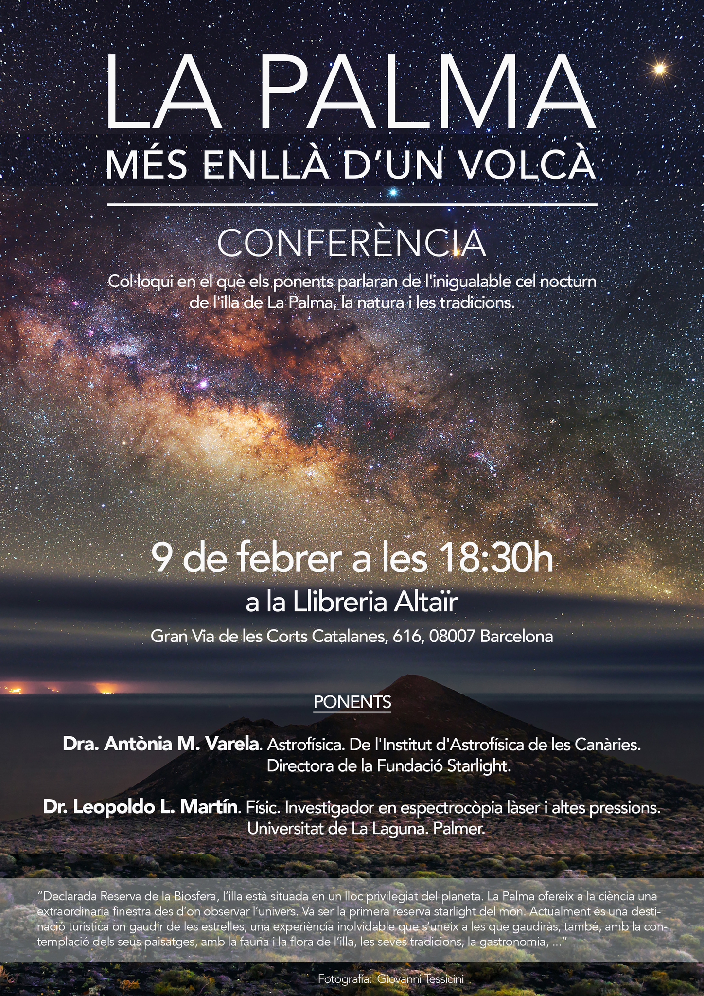 Conferencia La Palma mes enllá d'un volcan