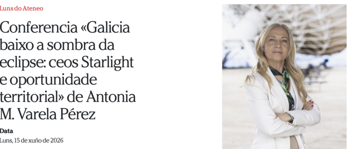 Conferencia «Galicia baixo a sombra da eclipse: ceos Starlight e oportunidade territorial»