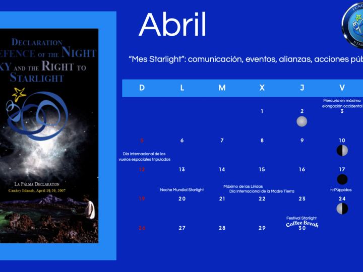 Abril 2026: el mes Starlight activa la conciencia global sobre el cielo nocturno