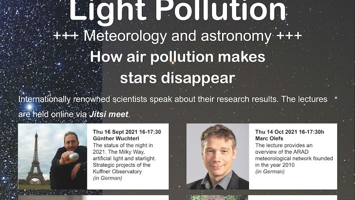 Kuffner Observatory Lectures Viena Austria Light PollutionMeteorology and Astronomy How Light Pollution makes stars disappear