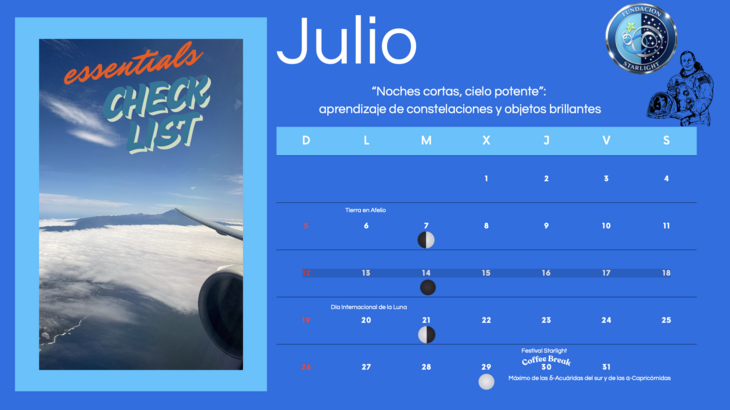 Julio 2026 noches cortas grandes cielos y el inicio de la temporada estival del astroturismo