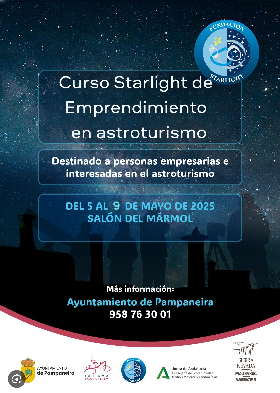 Cartel curso Monitores Starlight Pampaneira